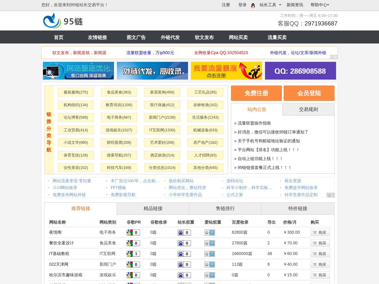 95链友情链接交易